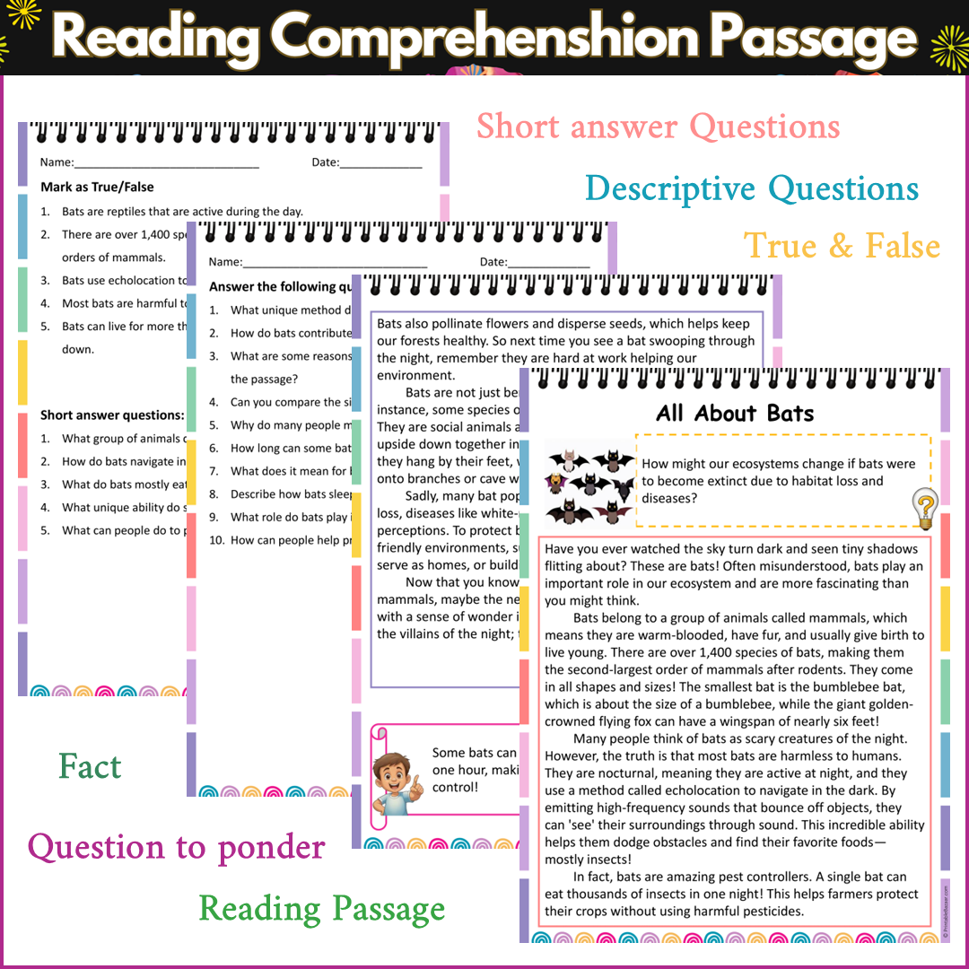 All About Bats | Reading Comprehension Passage and Questions