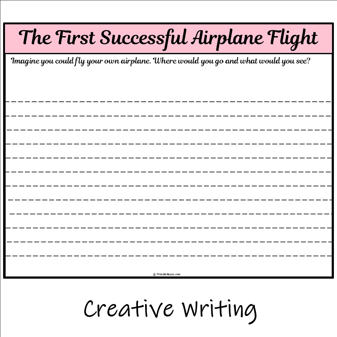 The First Successful Airplane Flight | Main Idea and Supporting Details Reading Passage and Questions