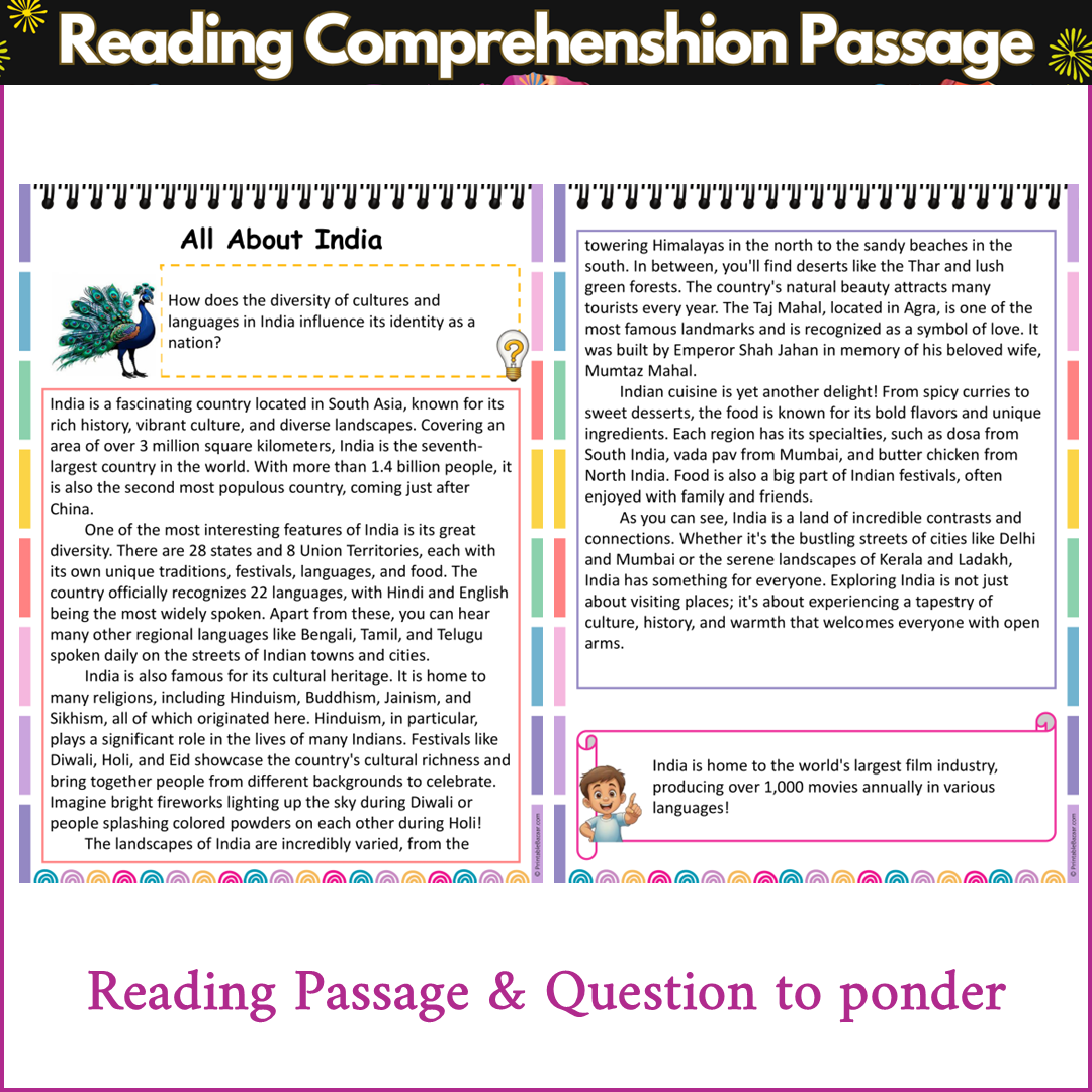 All About India | Reading Comprehension Passage and Questions