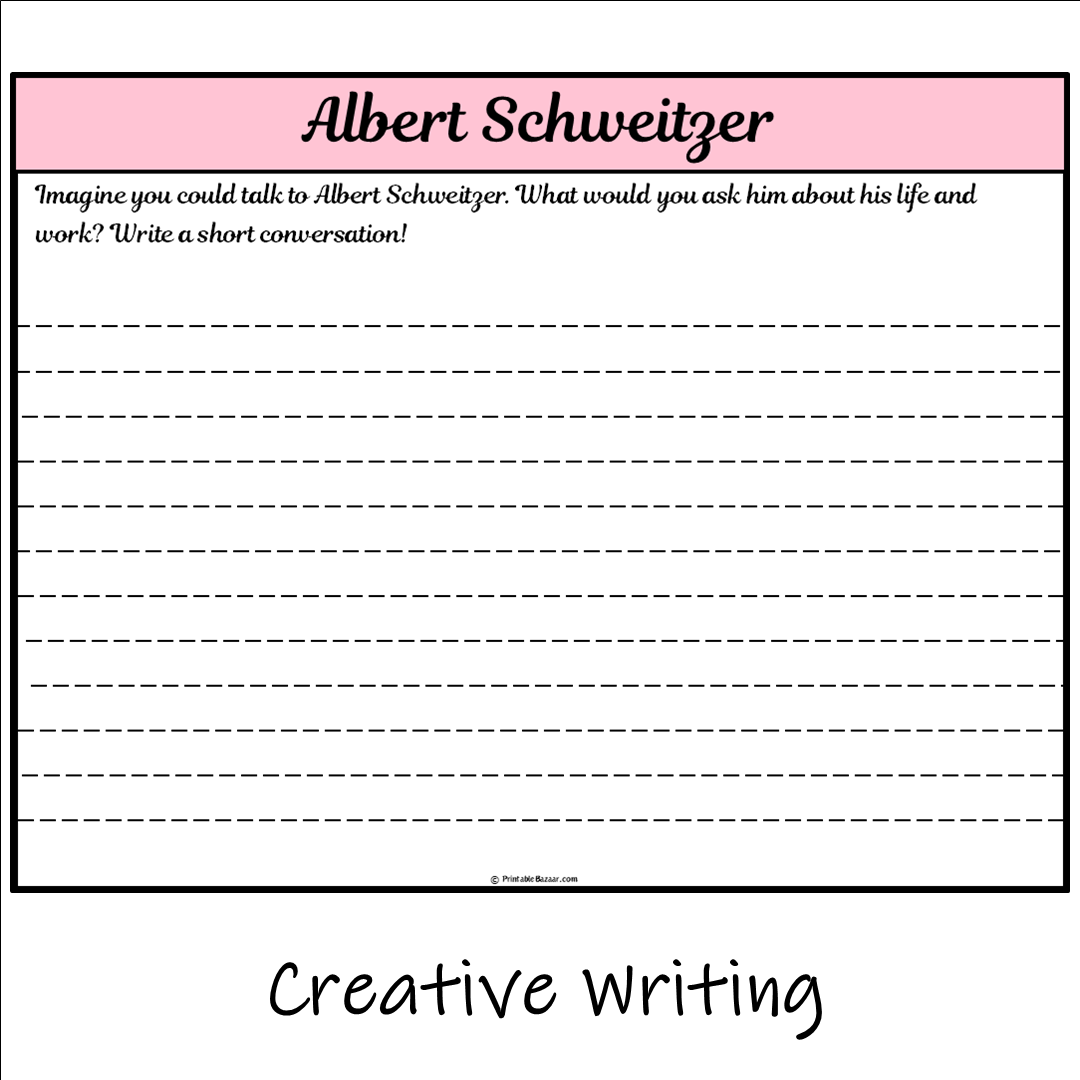 Albert Schweitzer | Main Idea and Supporting Details Reading Passage and Questions