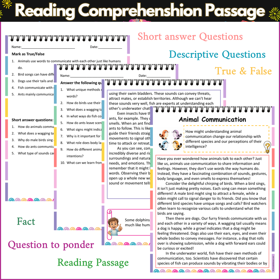 Animal Communication | Reading Comprehension Passage and Questions
