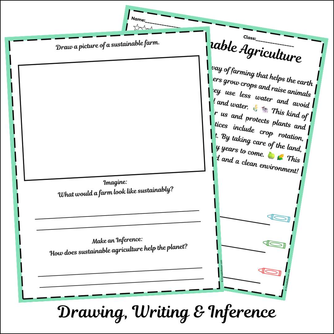Sustainable Agriculture | Short Reading Comprehension Creative Worksheet
