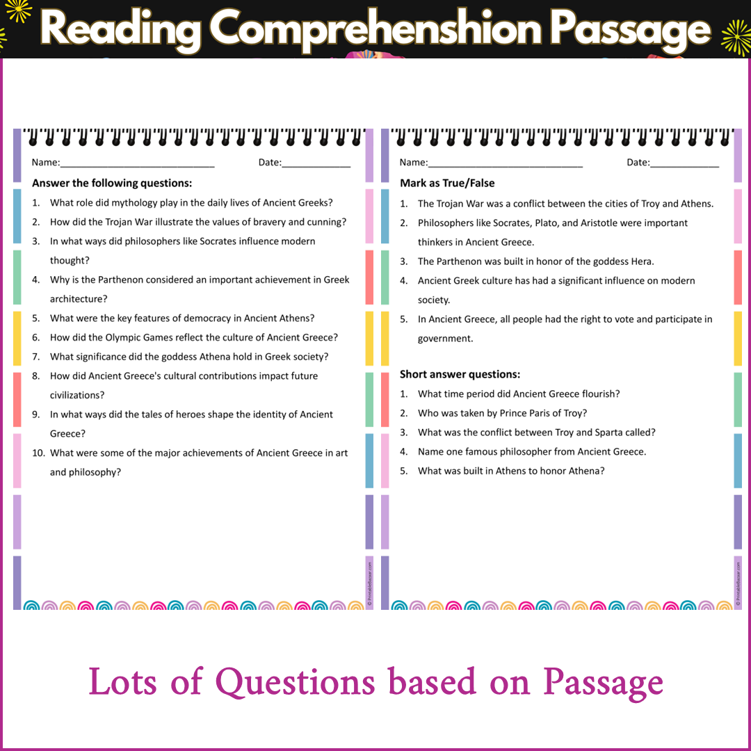 Ancient Greece | Reading Comprehension Passage and Questions