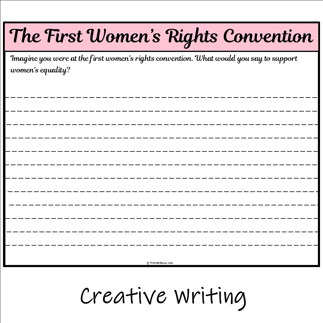 The First Women’s Rights Convention | Main Idea and Supporting Details Reading Passage and Questions
