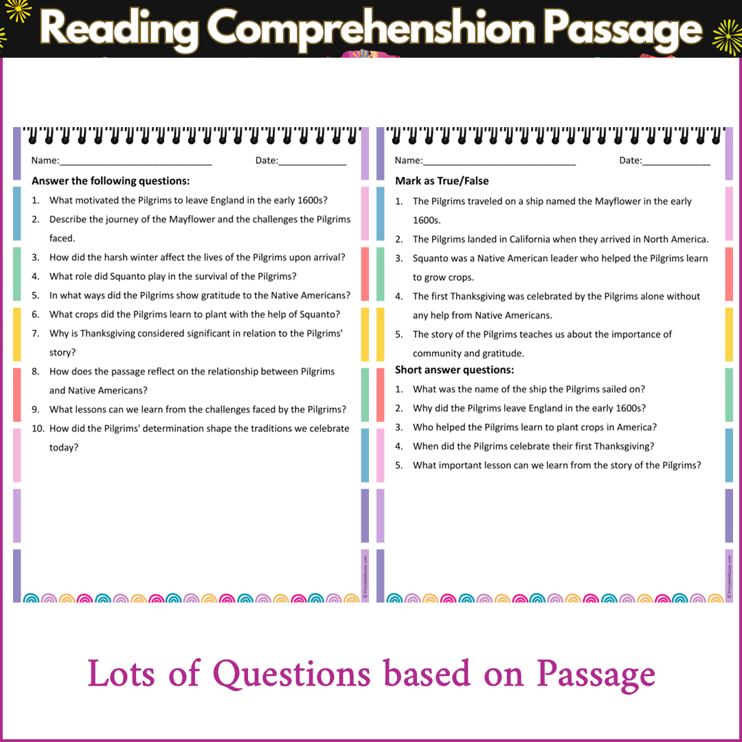 Pilgrims | Reading Comprehension Passage and Questions