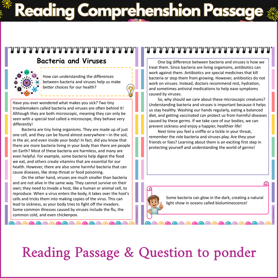 Bacteria and Viruses | Reading Comprehension Passage and Questions