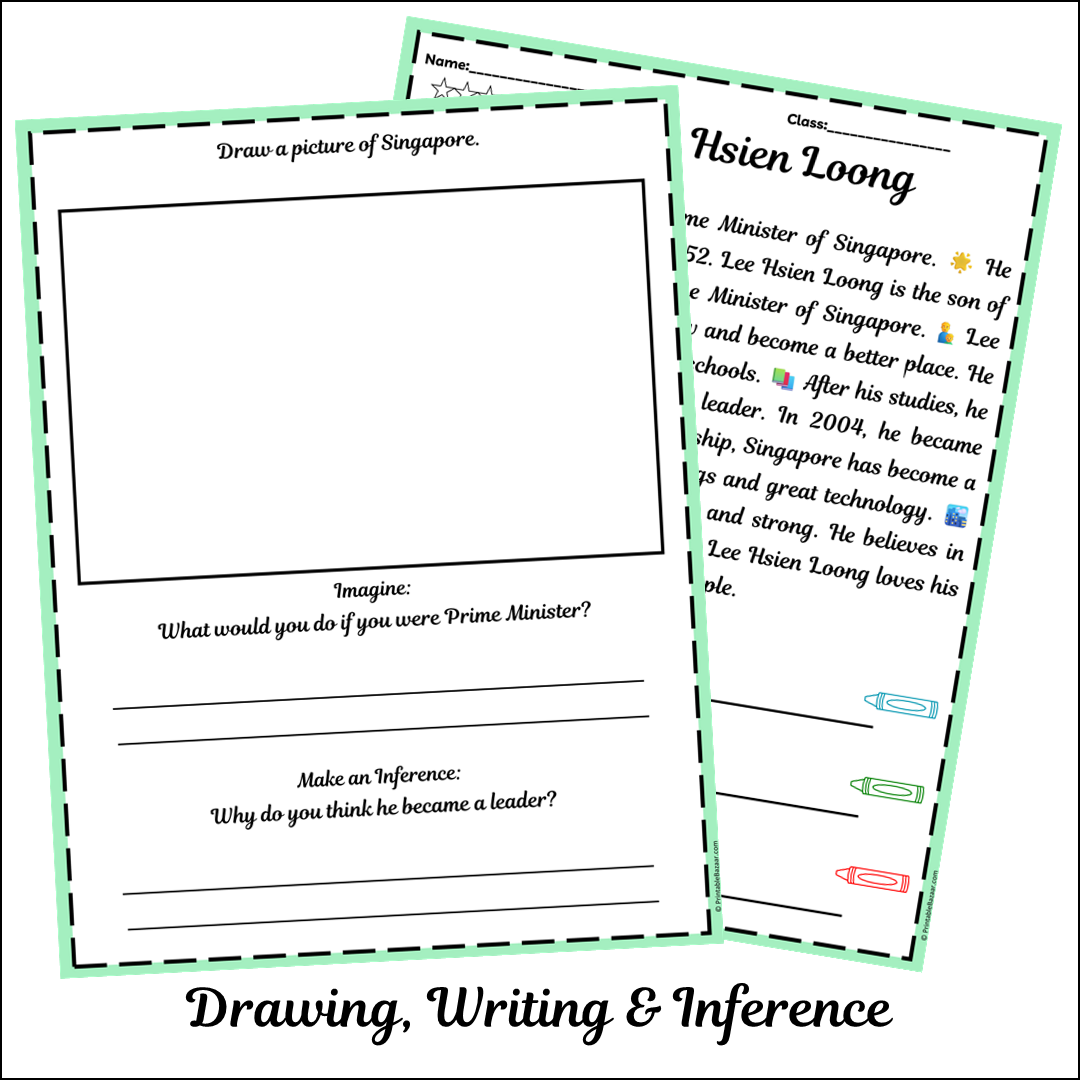 Lee Hsien Loong | Short Reading Comprehension Creative Worksheet