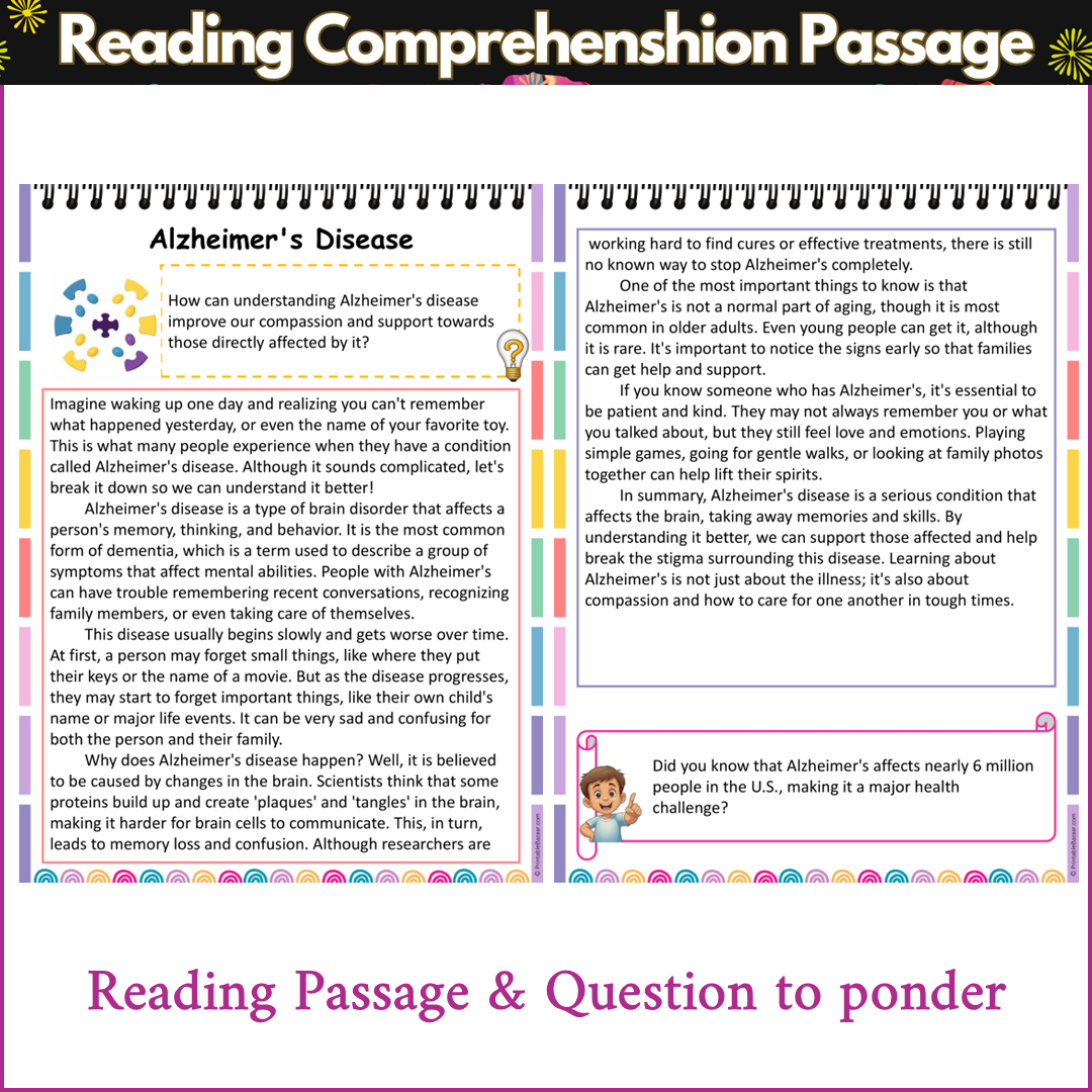Alzheimer's Disease | Reading Comprehension Passage and Questions