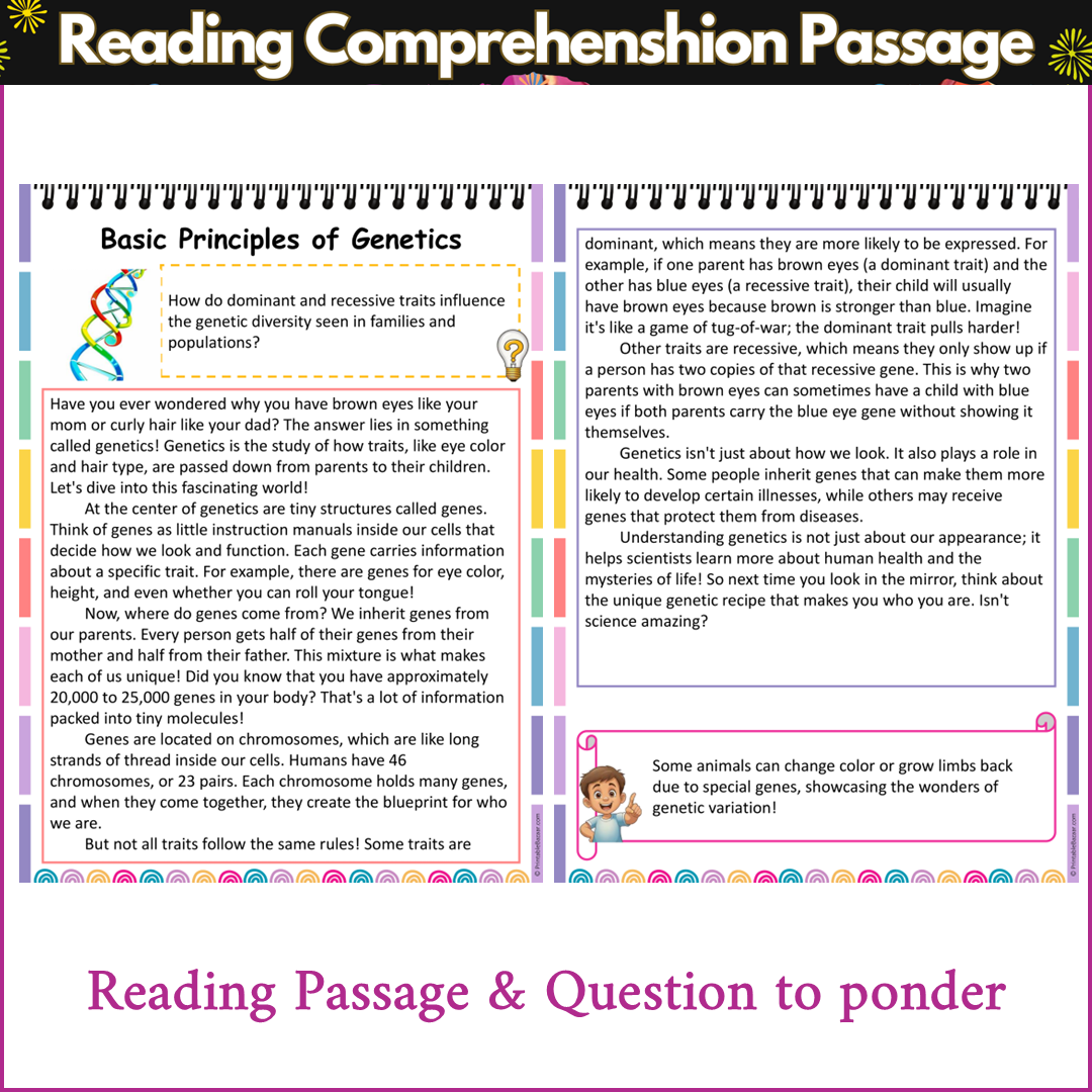 Basic Principles of Genetics | Reading Comprehension Passage and Questions
