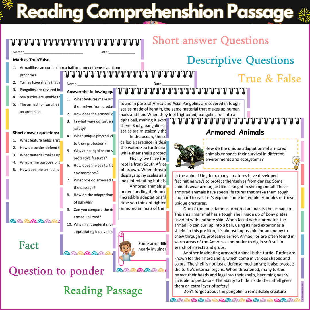 Armored Animals | Reading Comprehension Passage and Questions