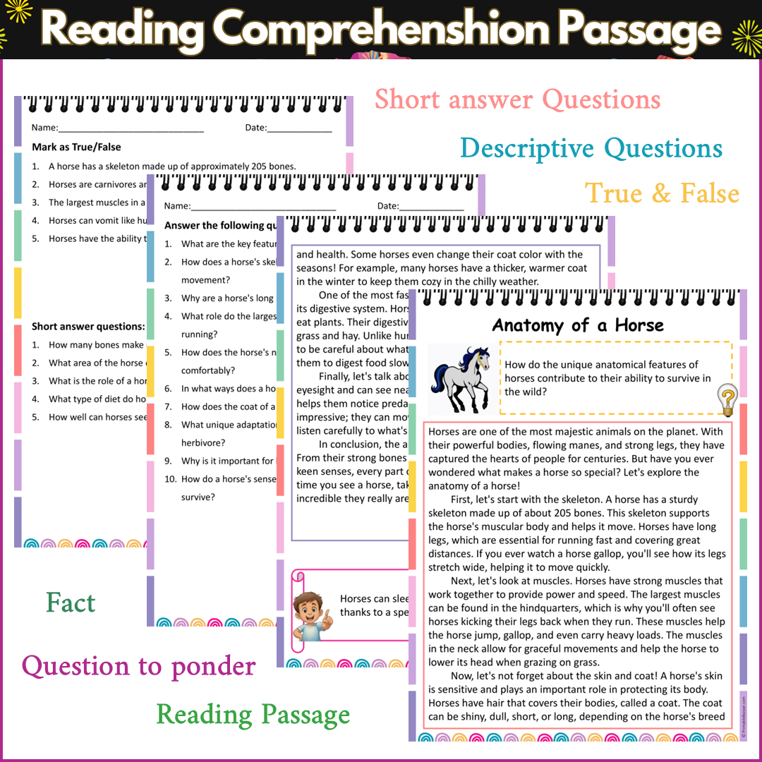 Anatomy of a Horse | Reading Comprehension Passage and Questions