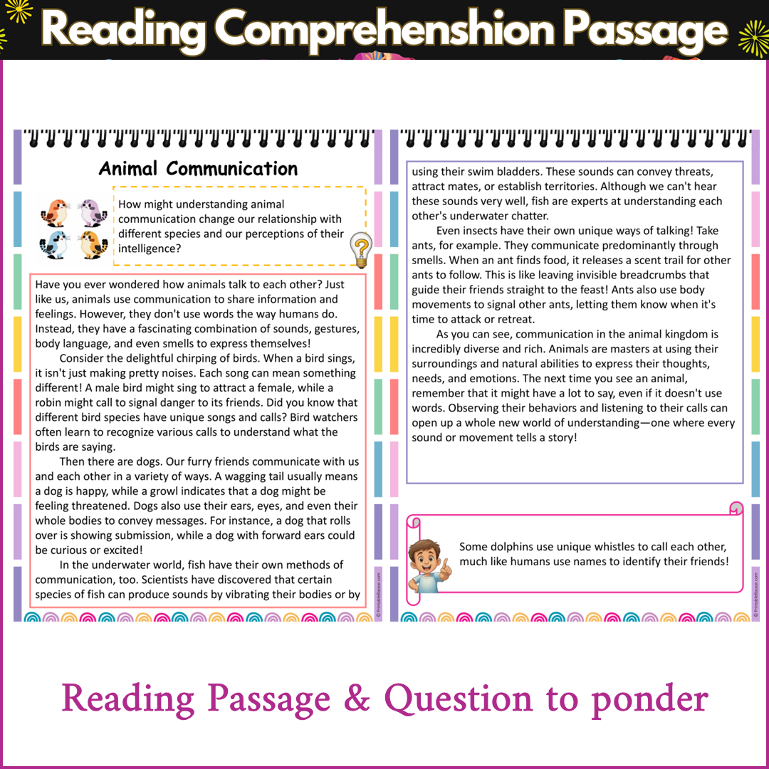 Animal Communication | Reading Comprehension Passage and Questions