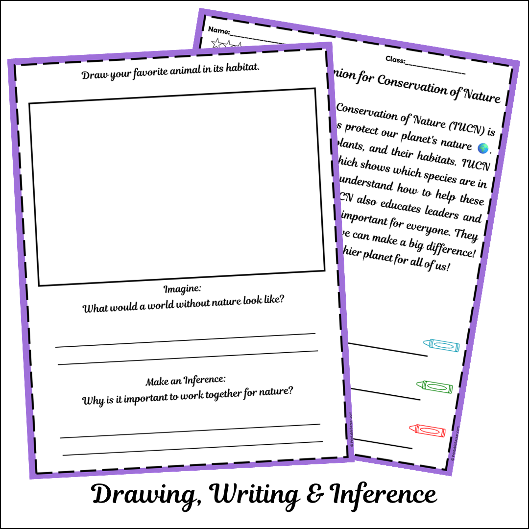 International Union for Conservation of Nature | Short Reading Comprehension Creative Worksheet