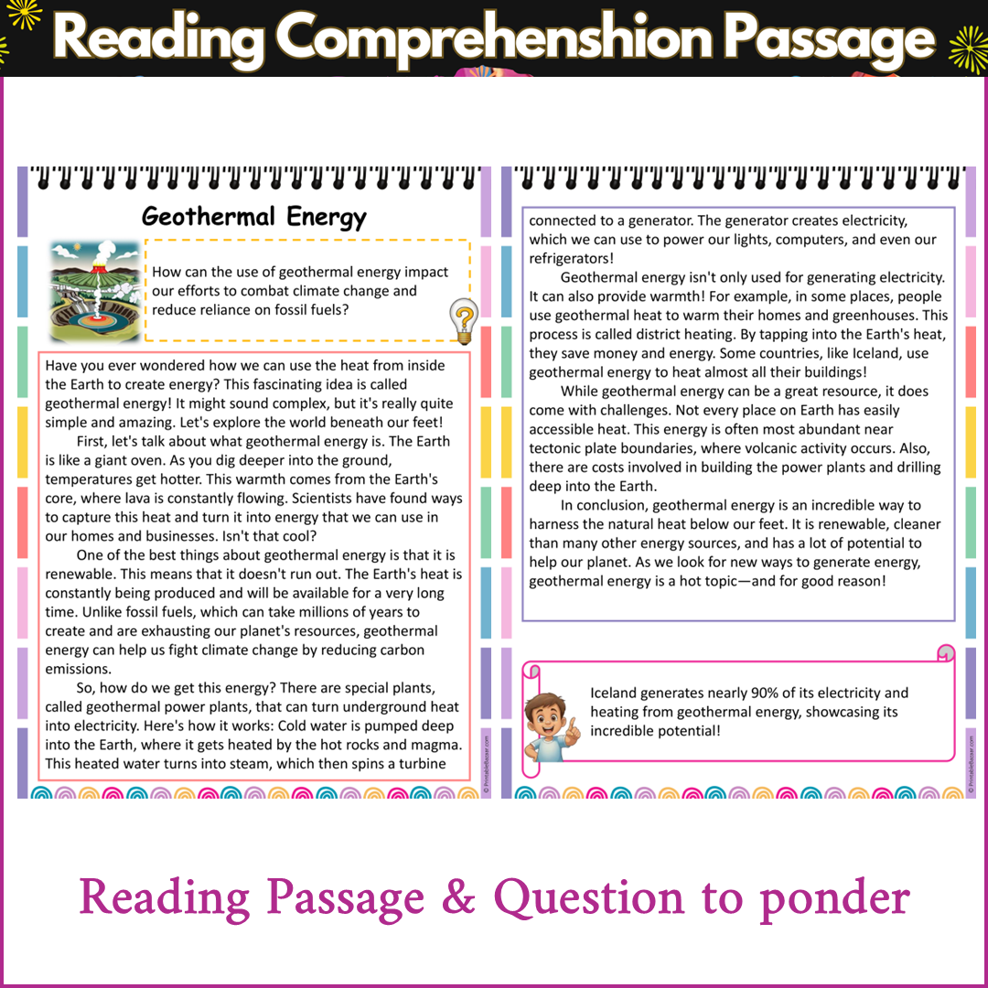 Geothermal Energy | Reading Comprehension Passage and Questions