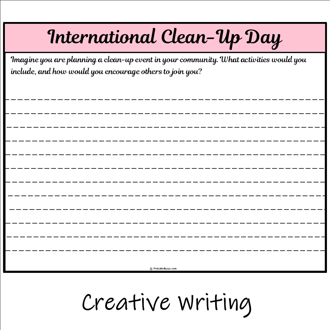 International Clean-Up Day | Main Idea and Supporting Details Reading Passage and Questions