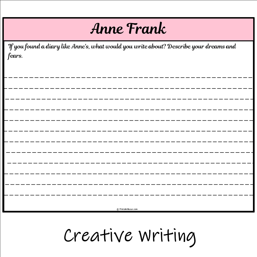 Anne Frank | Main Idea and Supporting Details Reading Passage and Questions