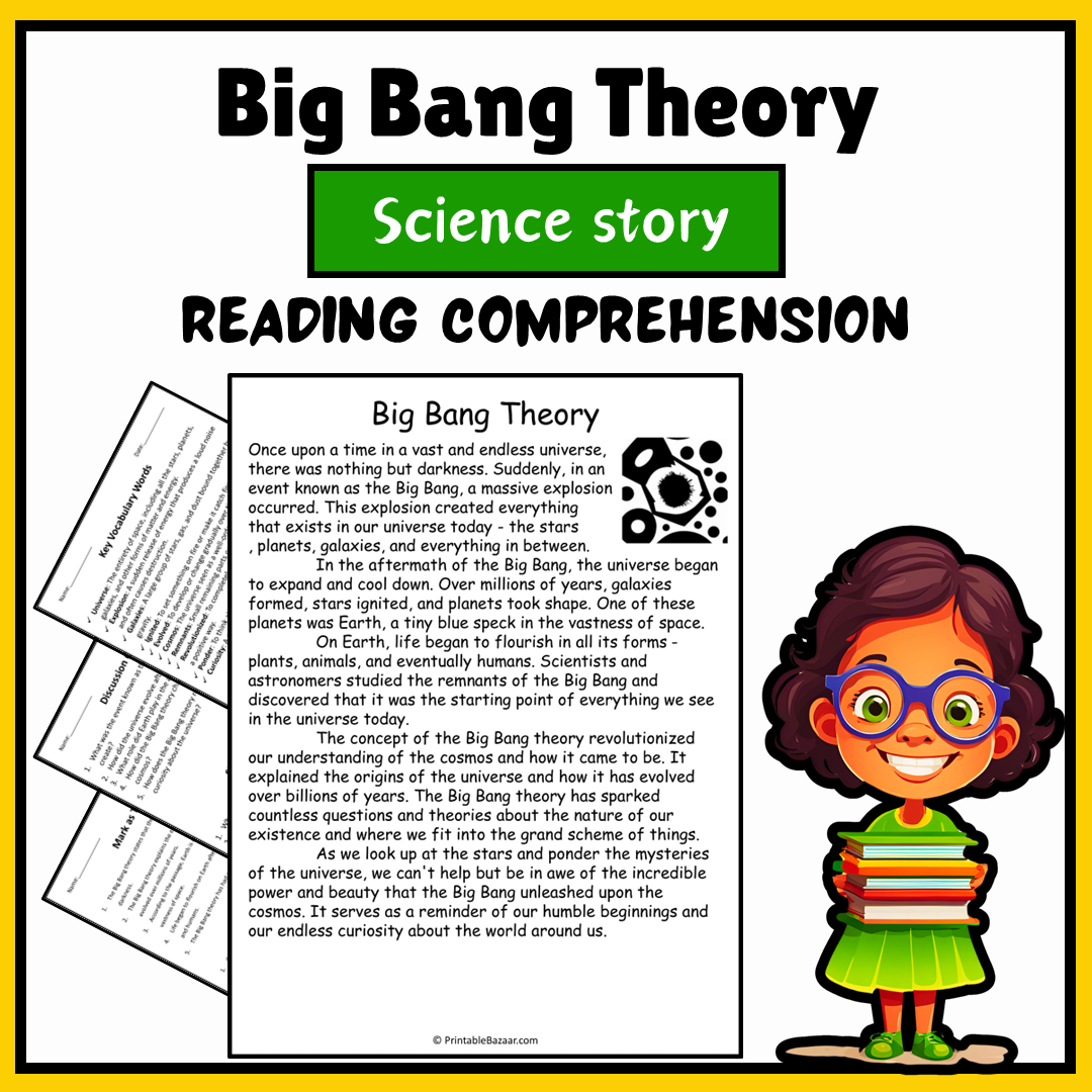 Big Bang Theory | Science Story Reading Comprehension Activity