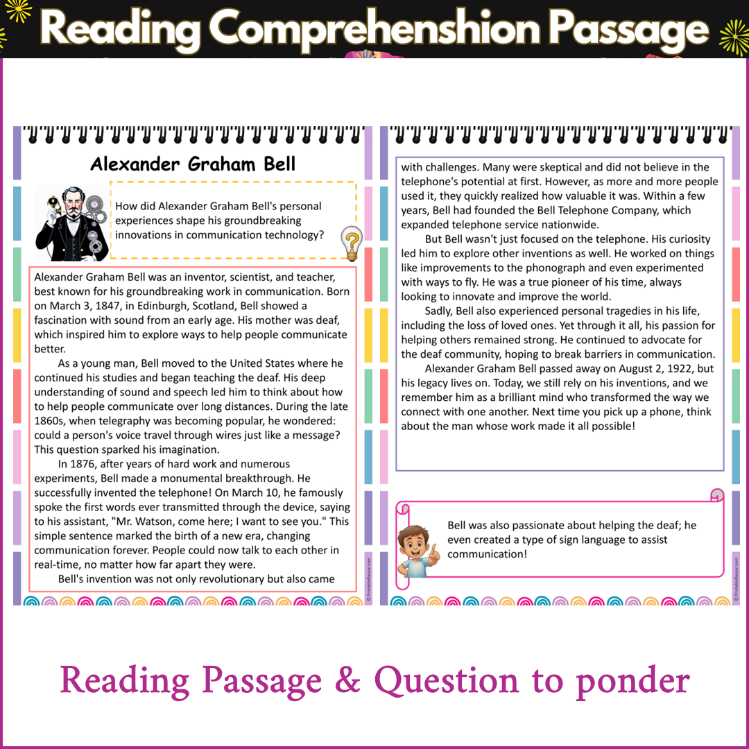 Alexander Graham Bell | Reading Comprehension Passage and Questions