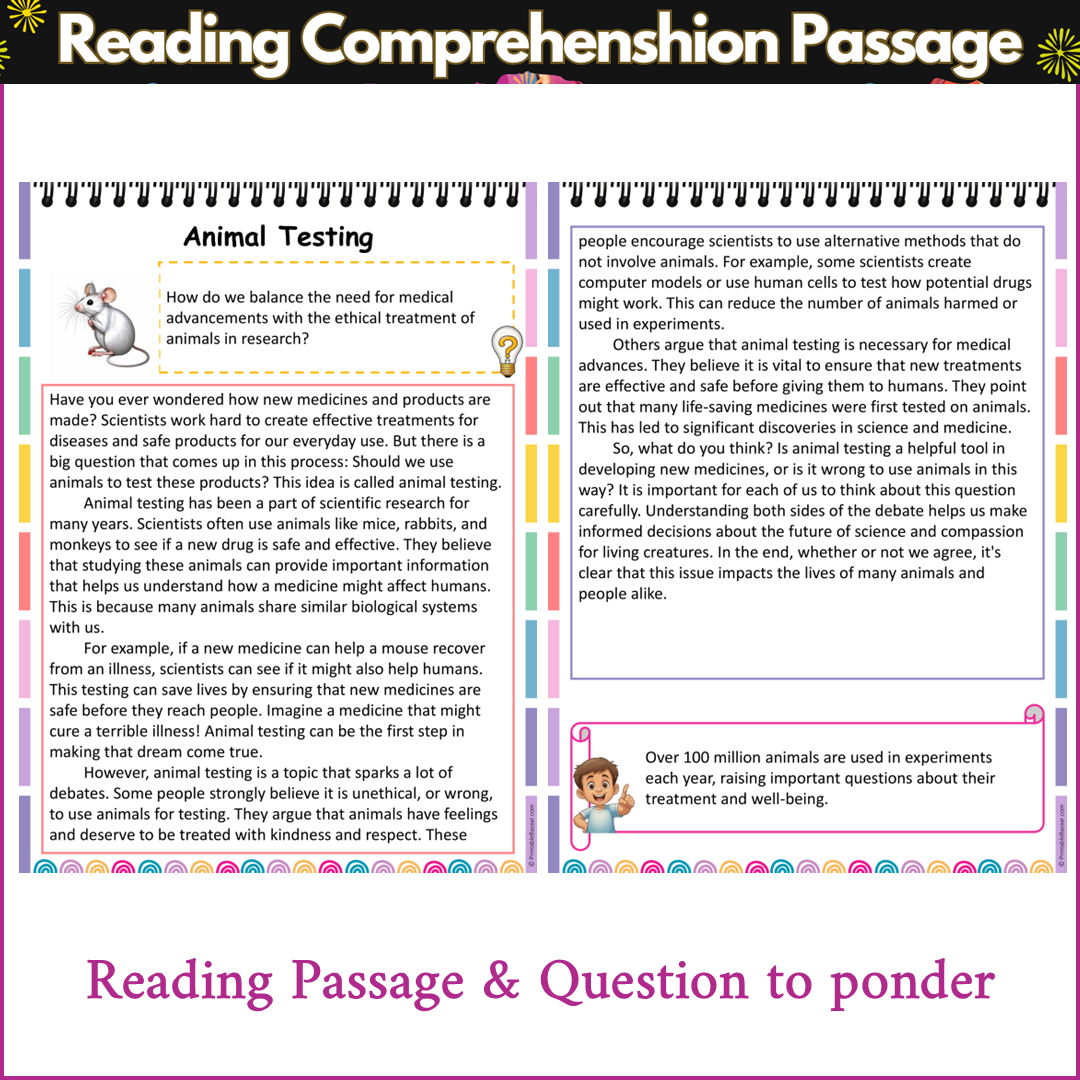 Animal Testing | Reading Comprehension Passage and Questions