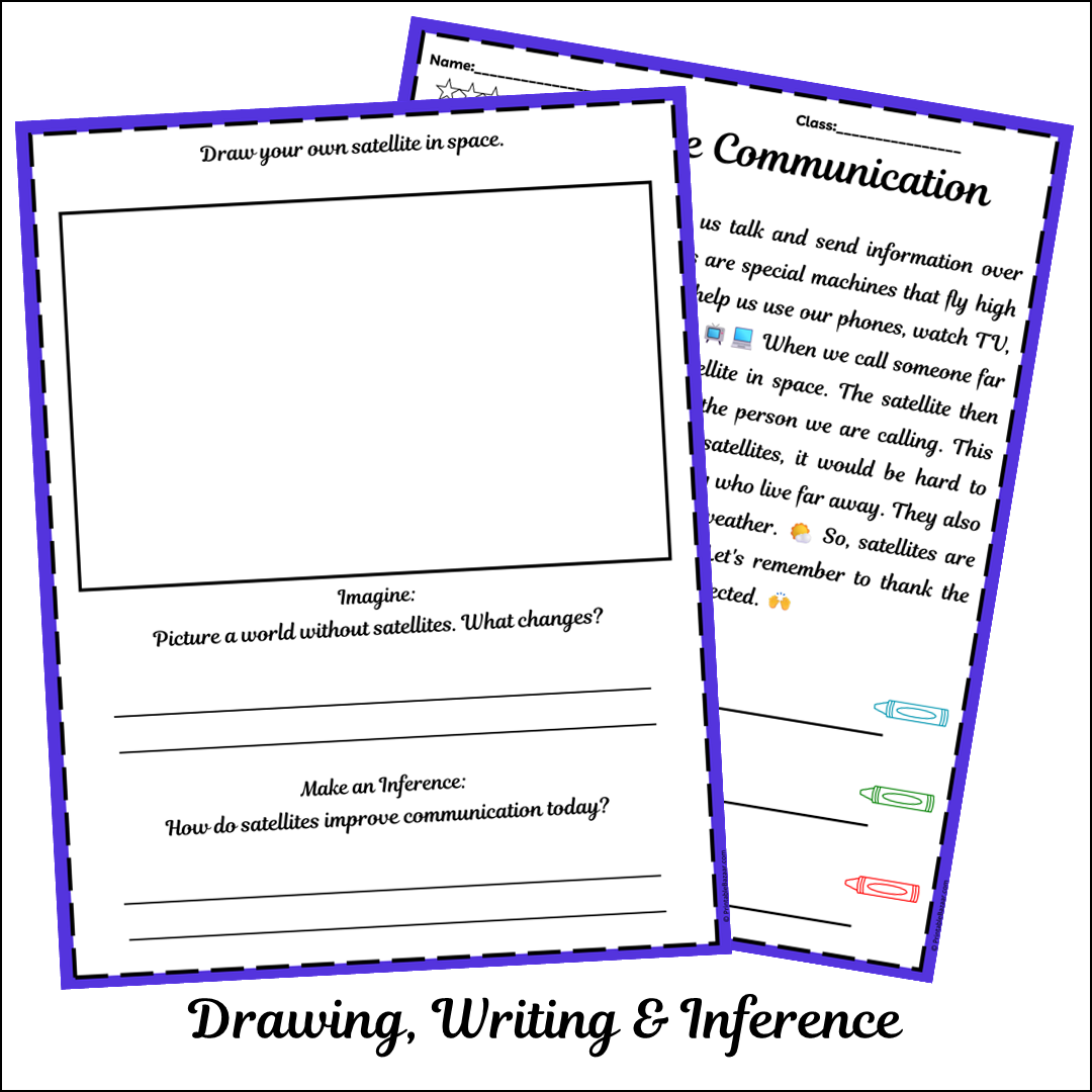 Satellite Communication | Short Reading Comprehension Creative Worksheet