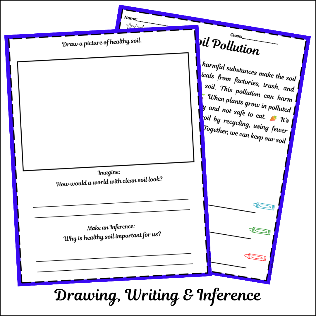 Soil Pollution | Short Reading Comprehension Creative Worksheet