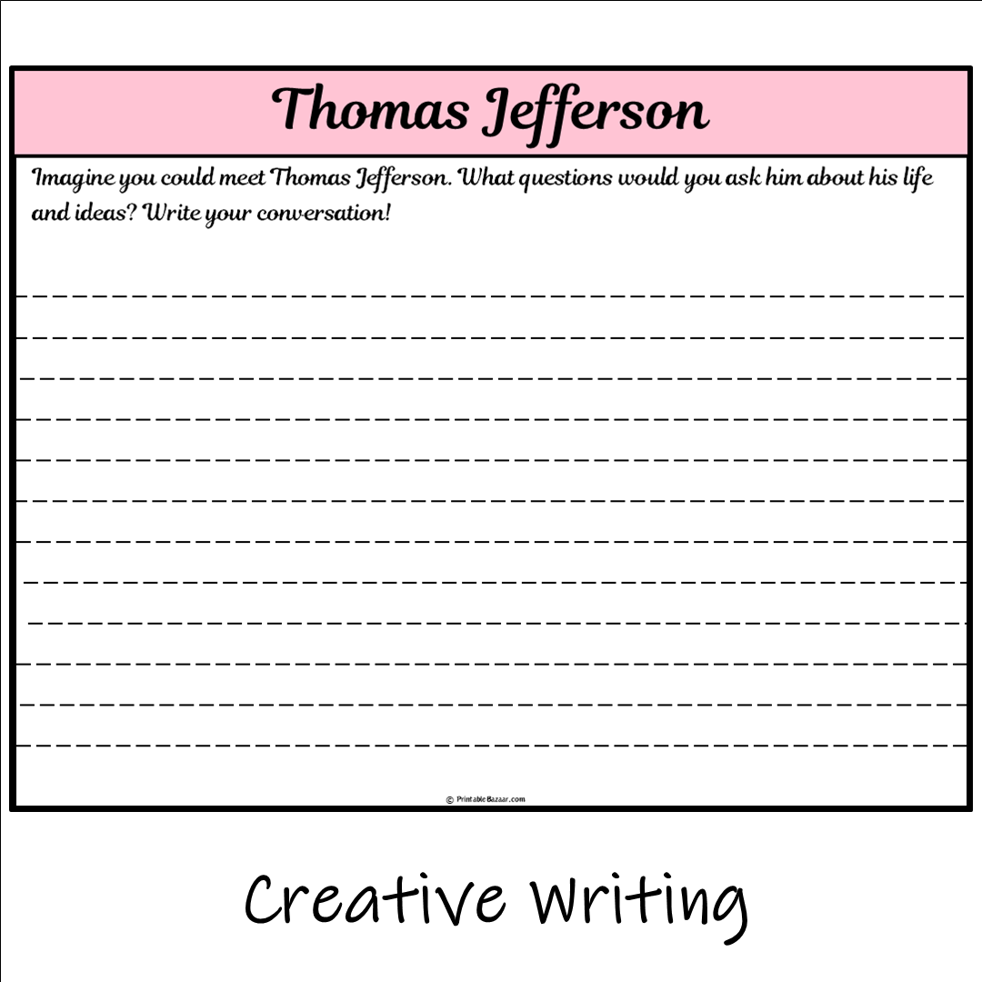 Thomas Jefferson | Main Idea and Supporting Details Reading Passage and Questions