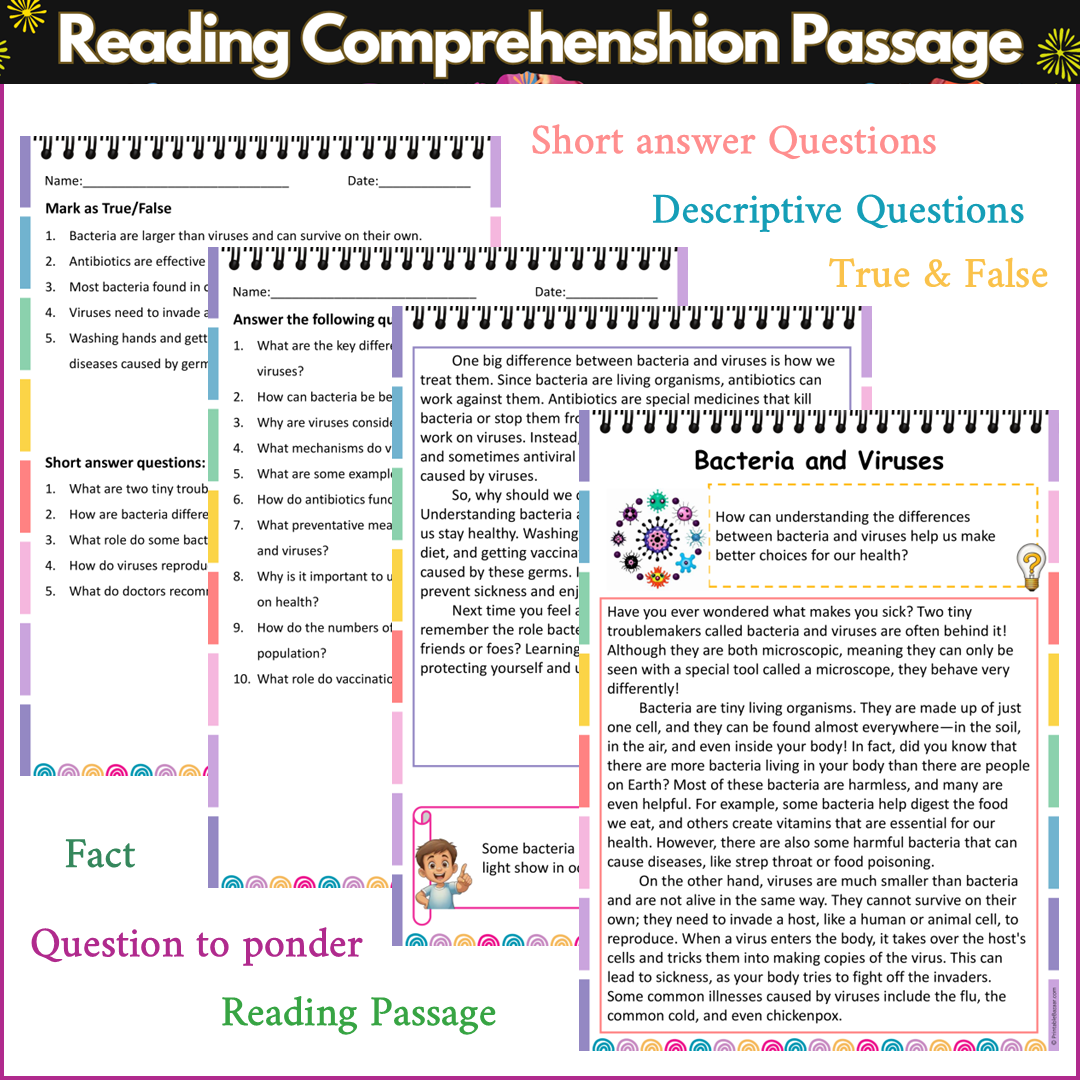 Bacteria and Viruses | Reading Comprehension Passage and Questions