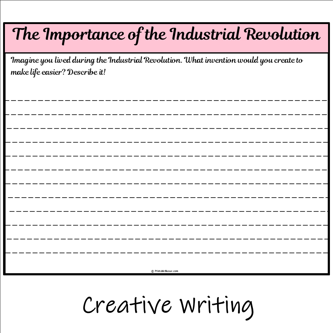The Importance of the Industrial Revolution | Main Idea and Supporting Details Reading Passage and Questions