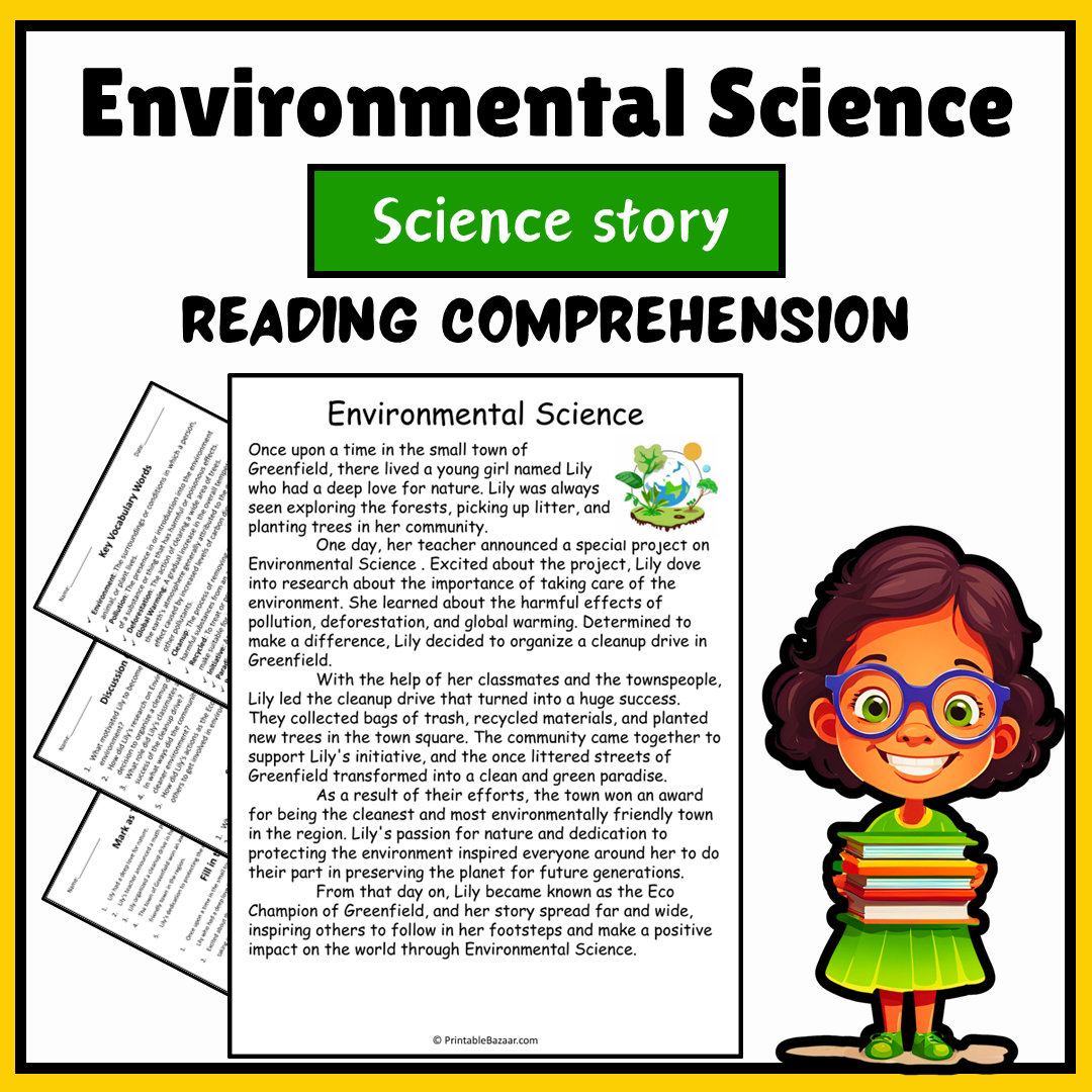 Environmental Science | Science Story Reading Comprehension Activity