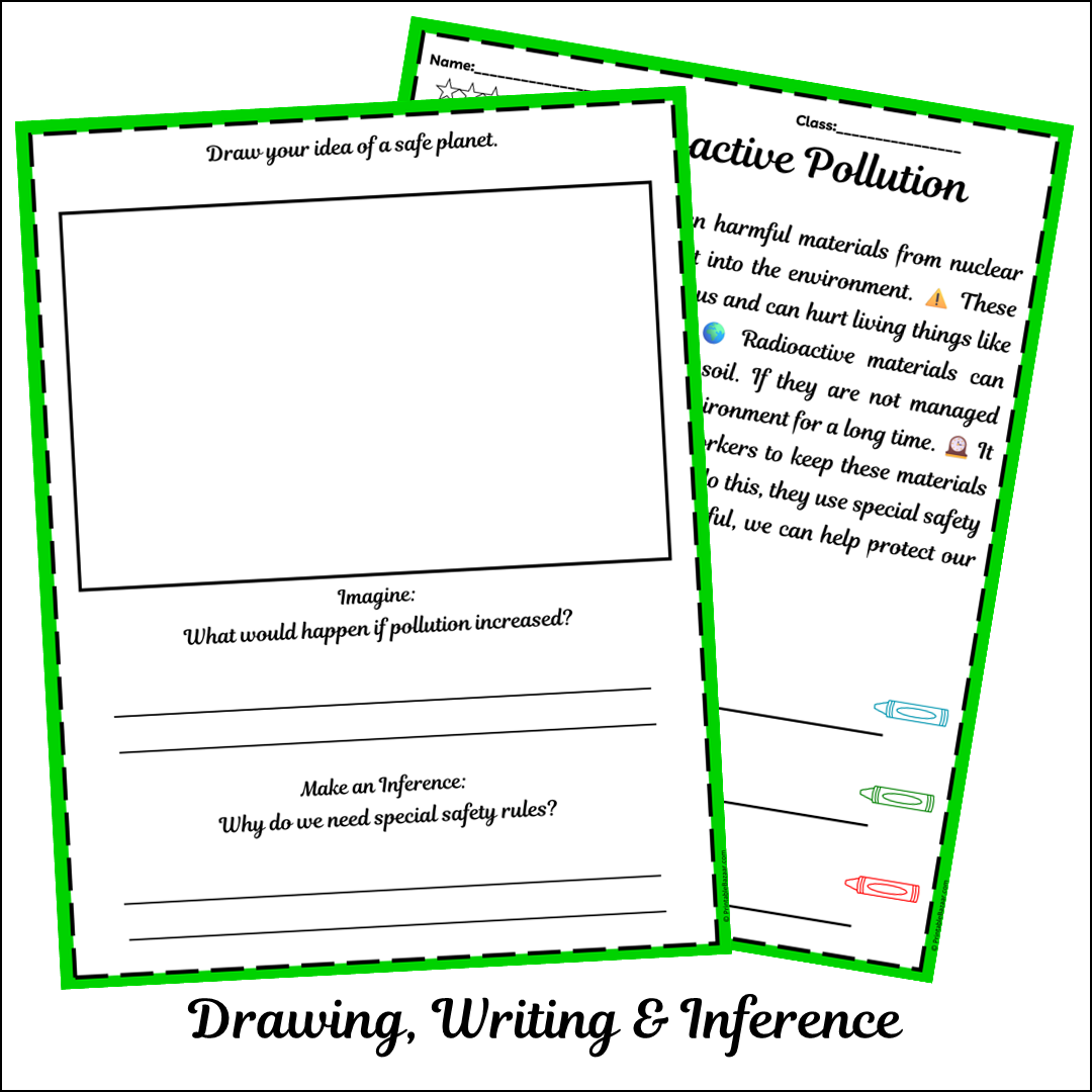 Radioactive Pollution | Short Reading Comprehension Creative Worksheet