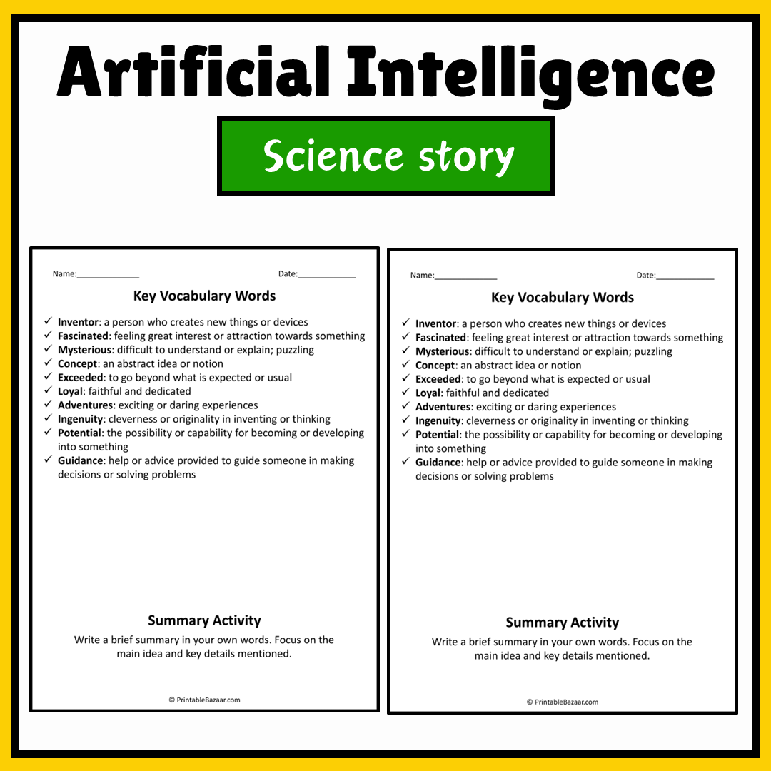 Artificial Intelligence | Science Story Reading Comprehension Activity