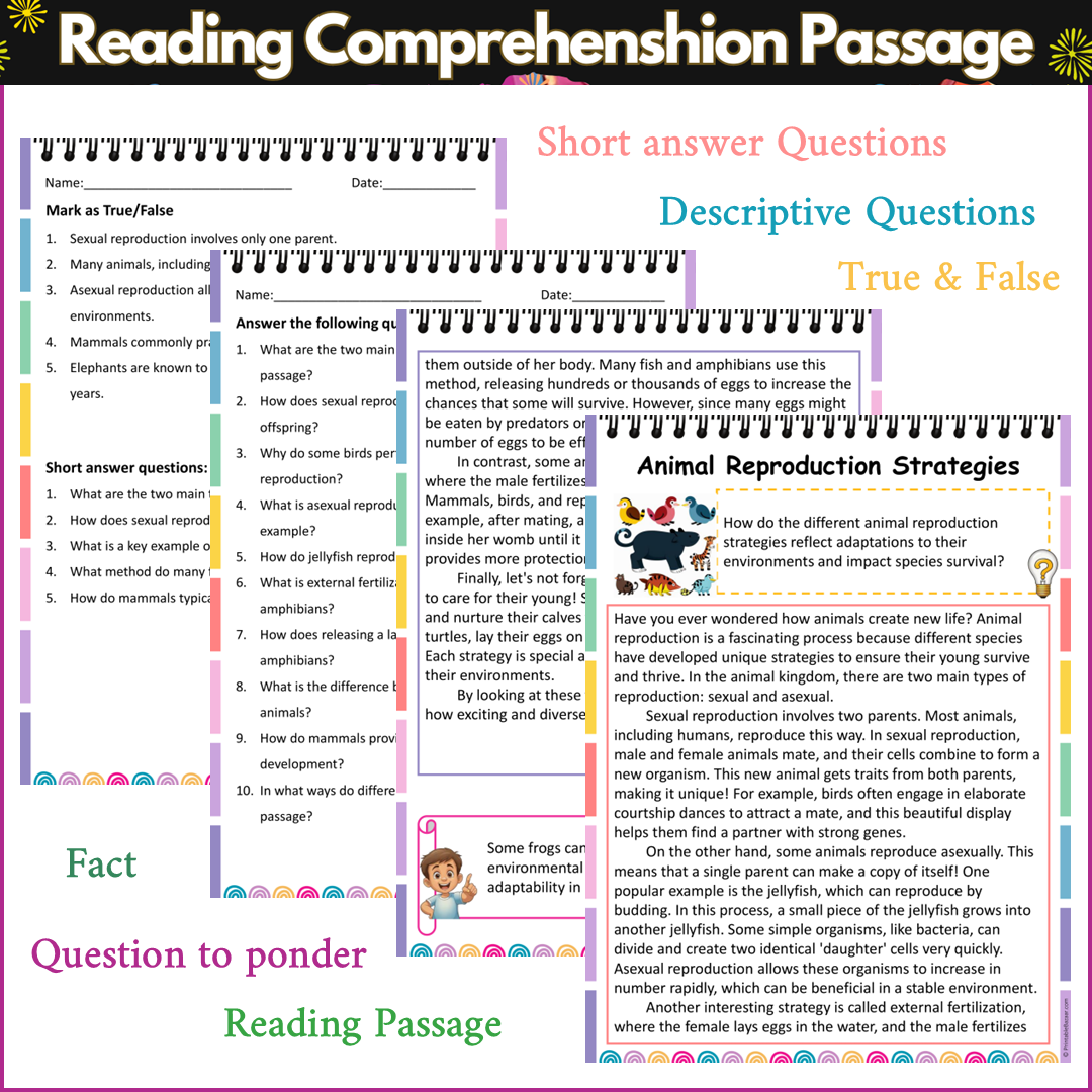 Animal Reproduction Strategies | Reading Comprehension Passage and Questions