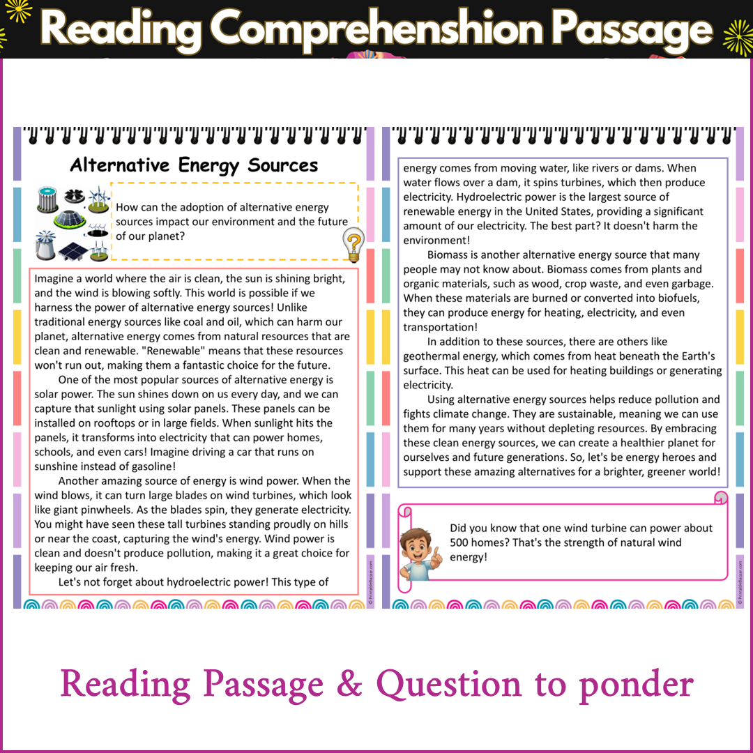 Alternative Energy Sources | Reading Comprehension Passage and Questions