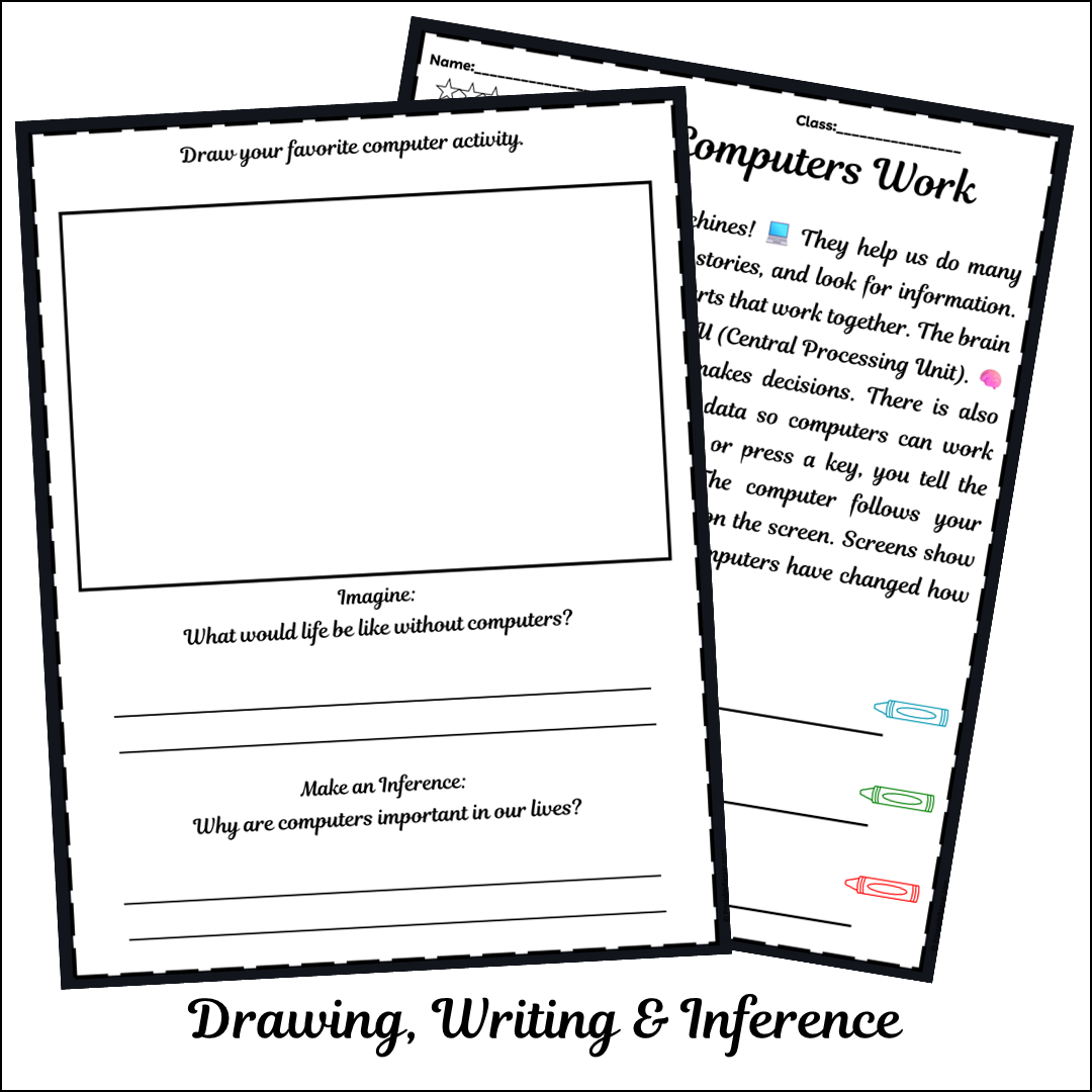 How Computers Work | Short Reading Comprehension Creative Worksheet
