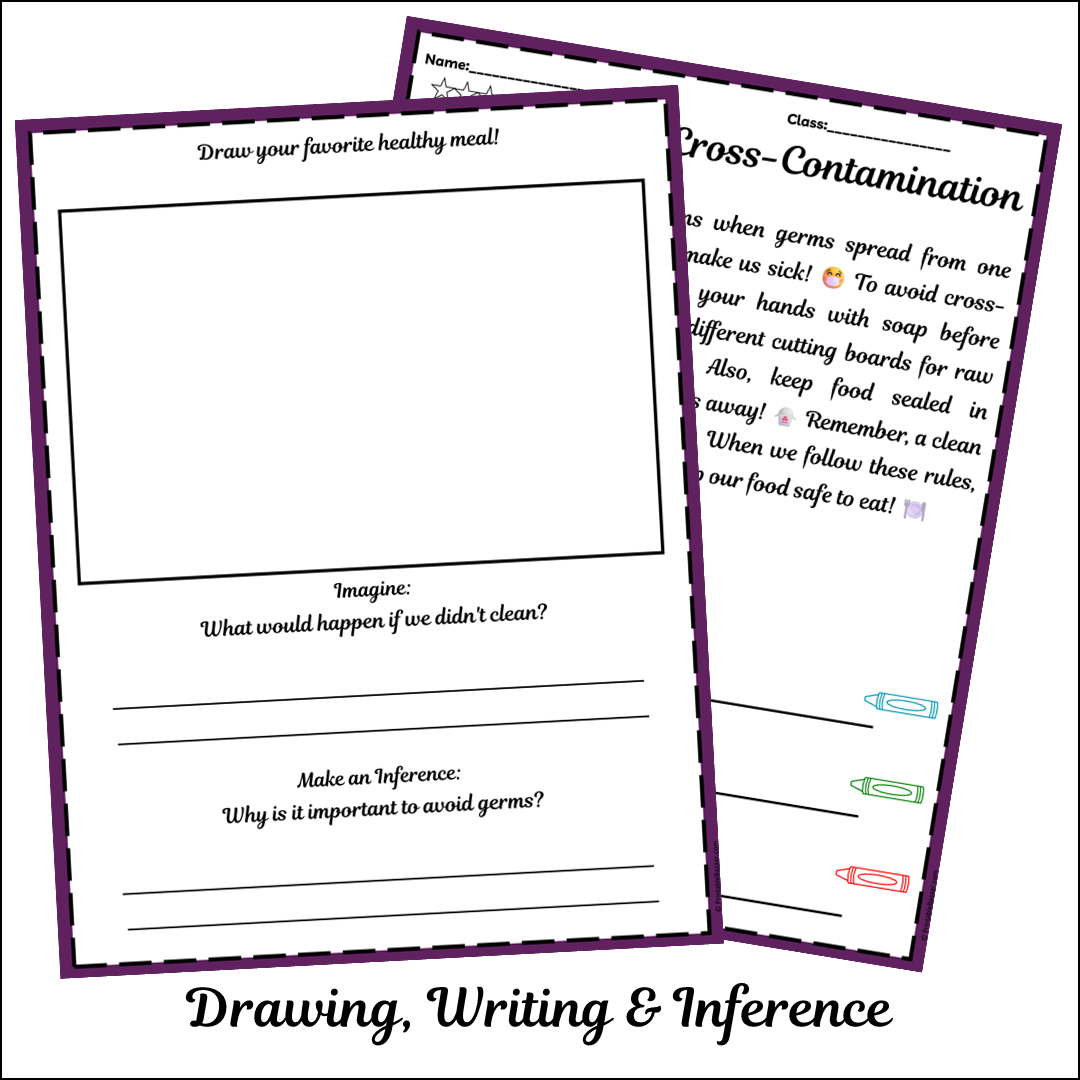 Avoiding Cross-Contamination | Short Reading Comprehension Creative Worksheet