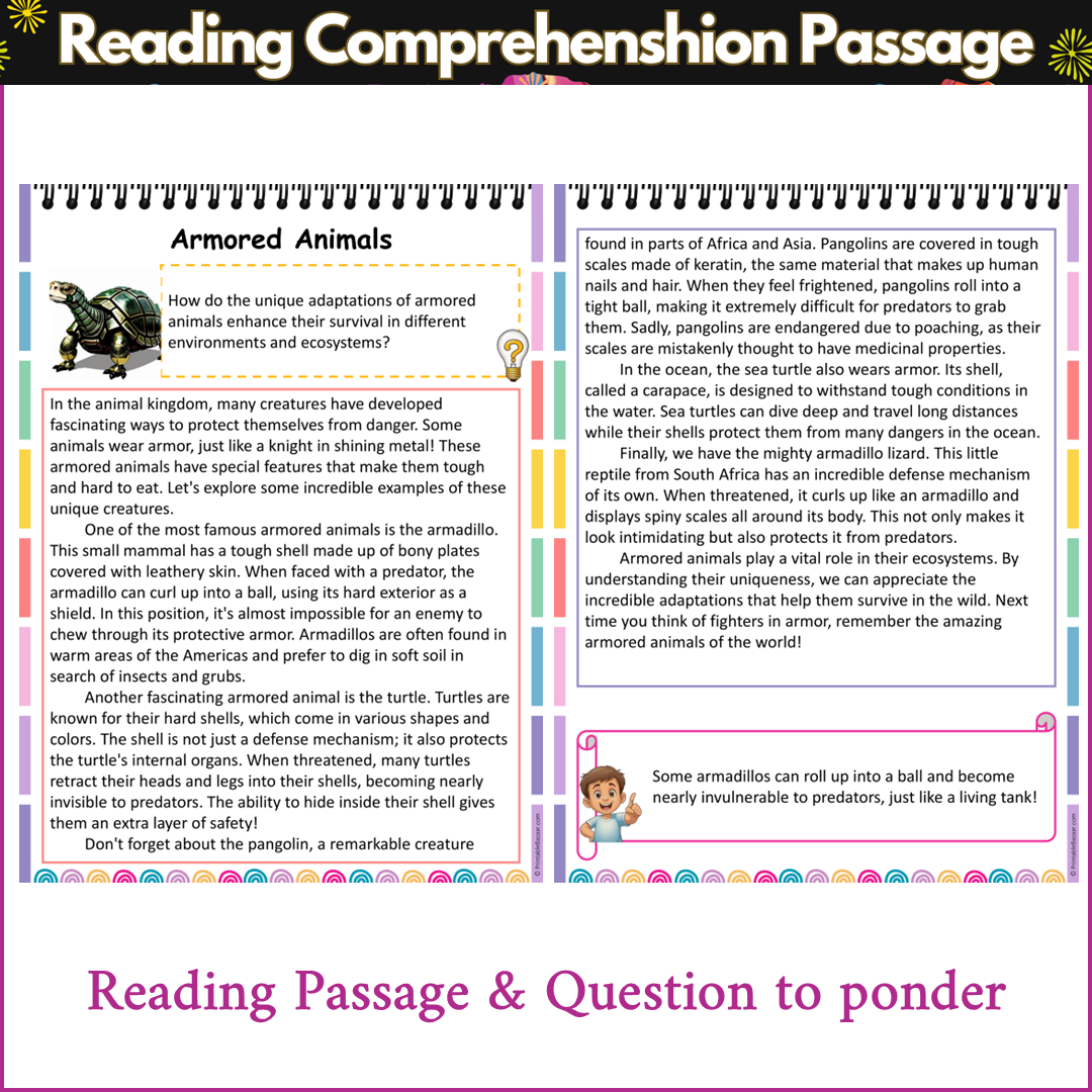 Armored Animals | Reading Comprehension Passage and Questions