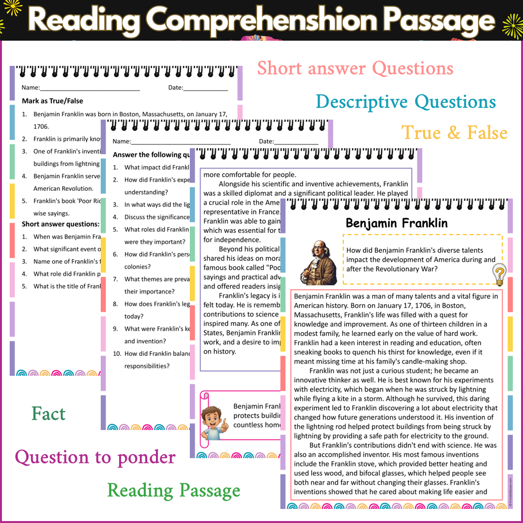 Benjamin Franklin | Reading Comprehension Passage and Questions