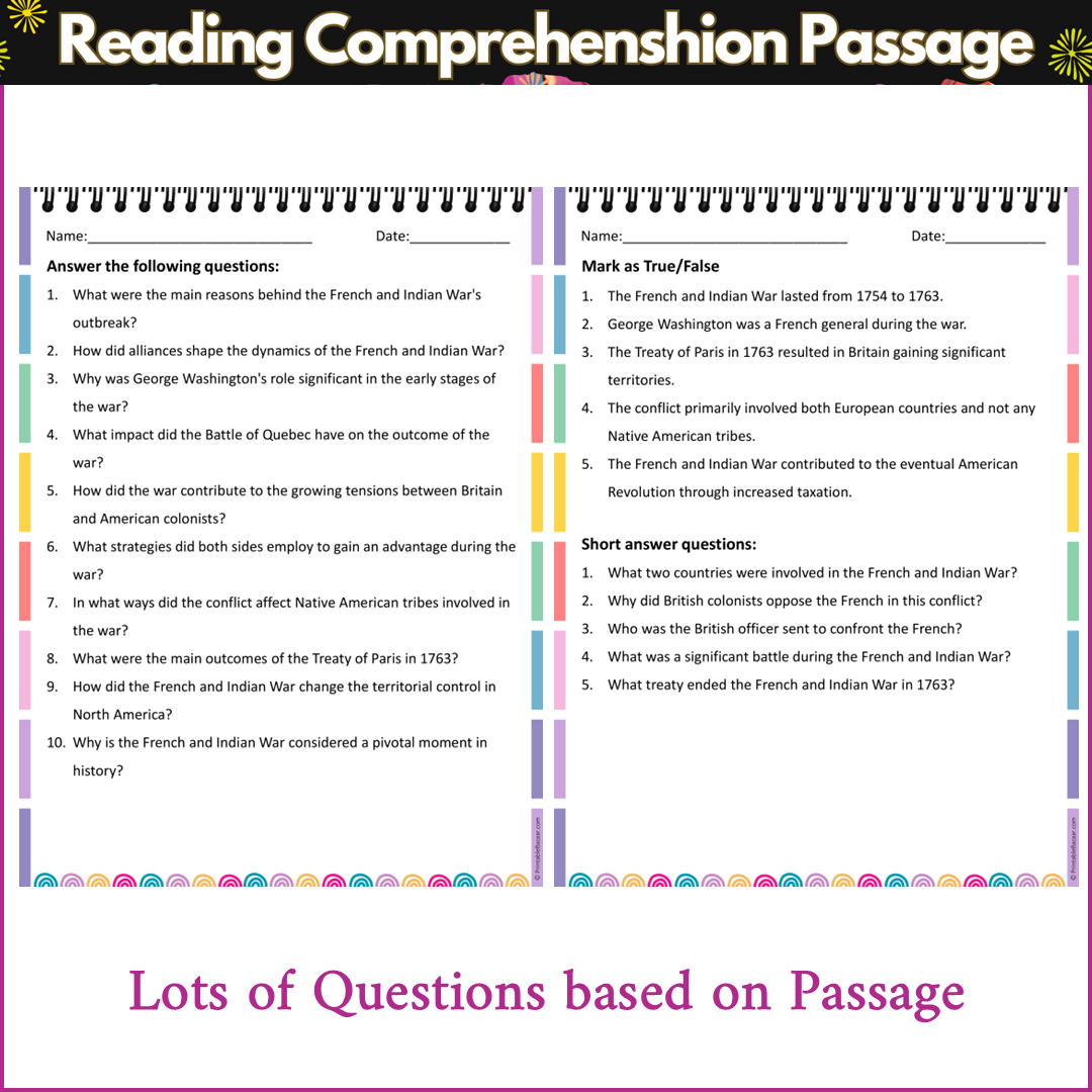 French and Indian War | Reading Comprehension Passage and Questions
