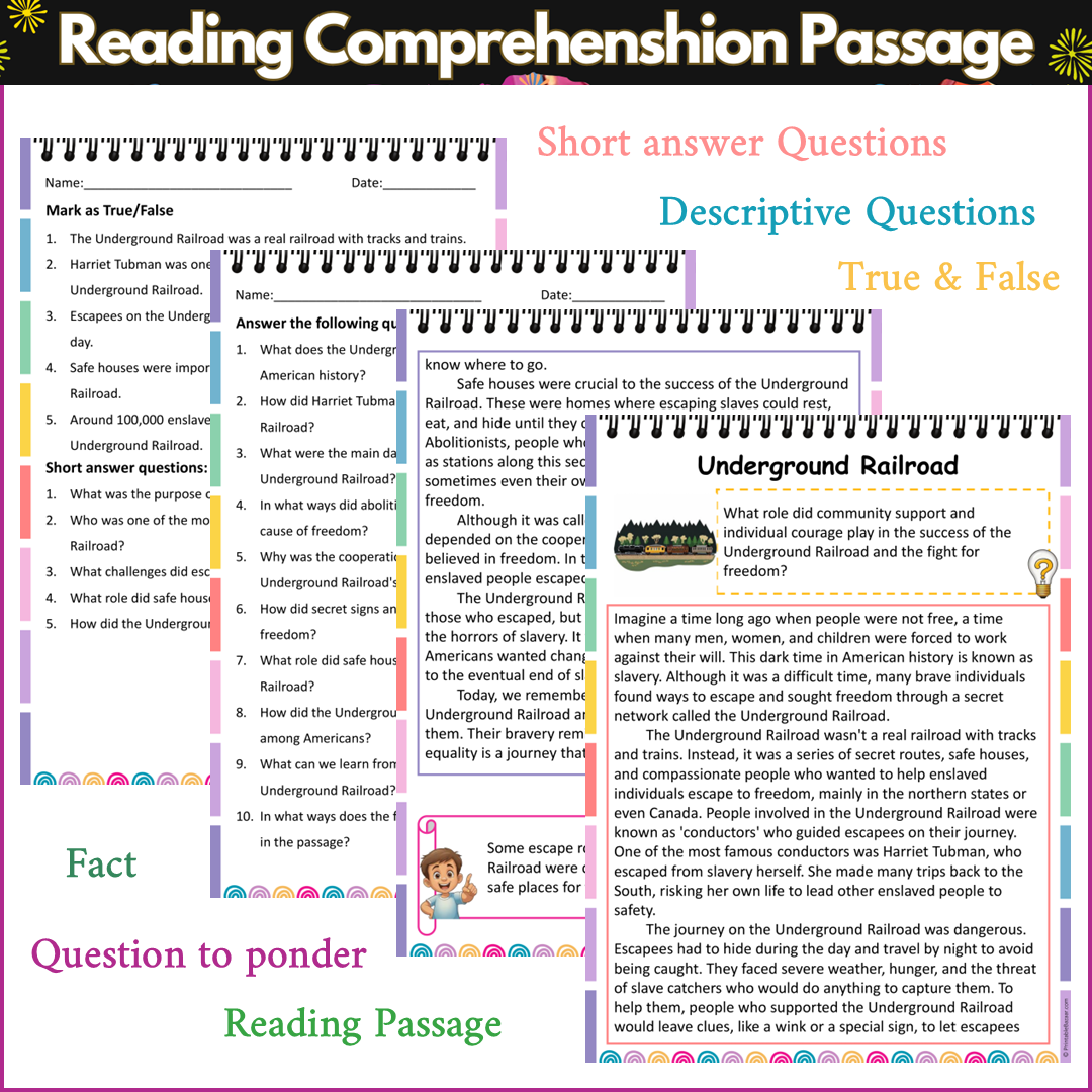 Underground Railroad | Reading Comprehension Passage and Questions