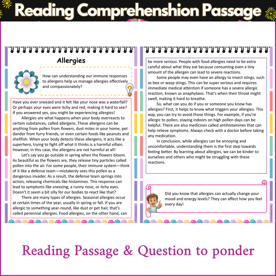 Allergies | Reading Comprehension Passage and Questions