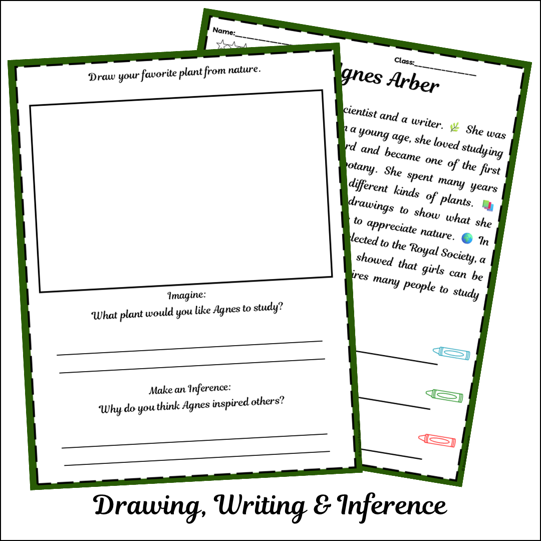 Agnes Arber | Short Reading Comprehension Creative Worksheet