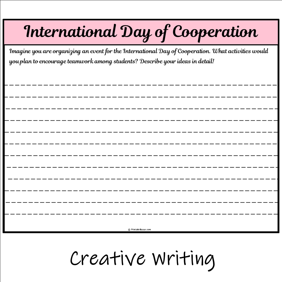 International Day of Cooperation | Main Idea and Supporting Details Reading Passage and Questions