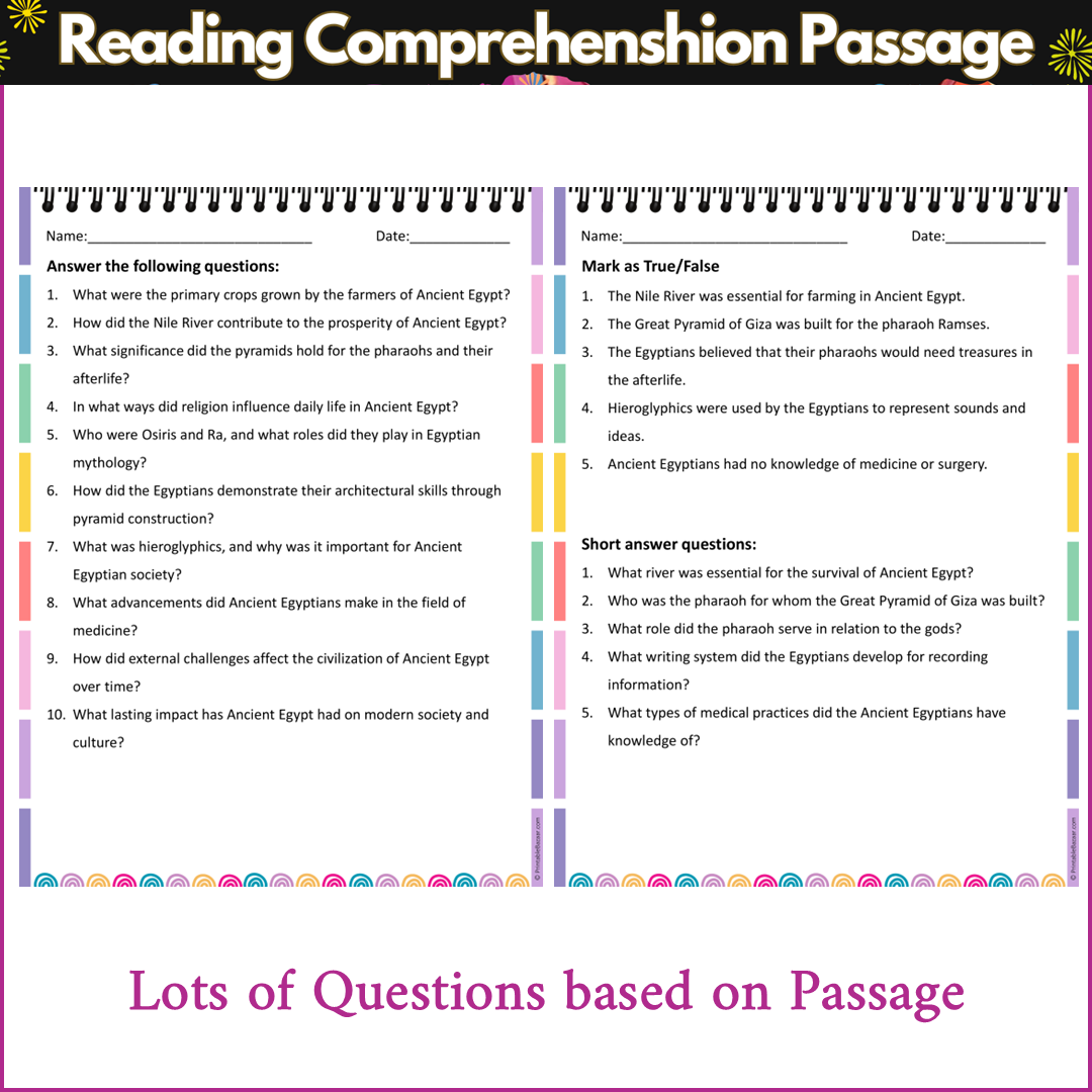 Ancient Egypt | Reading Comprehension Passage and Questions
