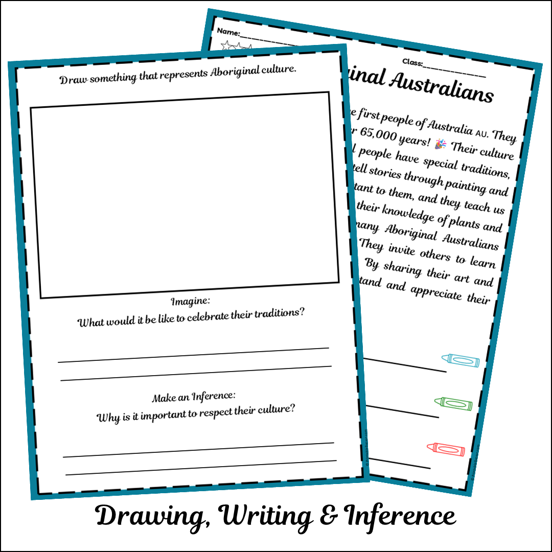 Aboriginal Australians | Short Reading Comprehension Creative Worksheet