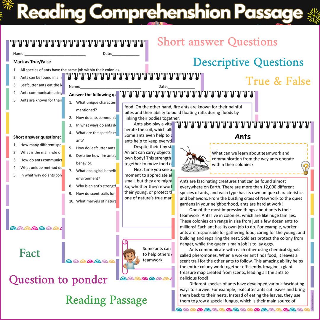 Ants | Reading Comprehension Passage and Questions