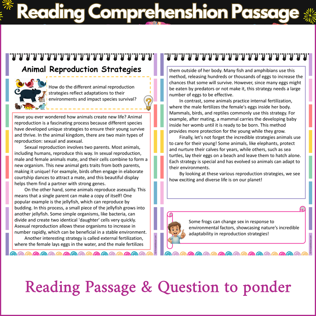 Animal Reproduction Strategies | Reading Comprehension Passage and Questions