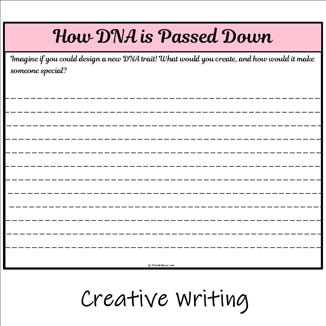How DNA is Passed Down | Main Idea and Supporting Details Reading Passage and Questions