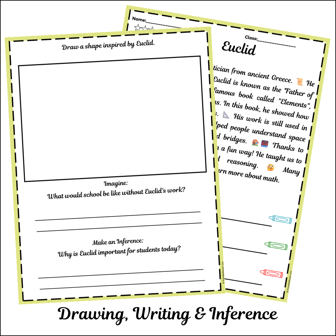 Euclid | Short Reading Comprehension Creative Worksheet
