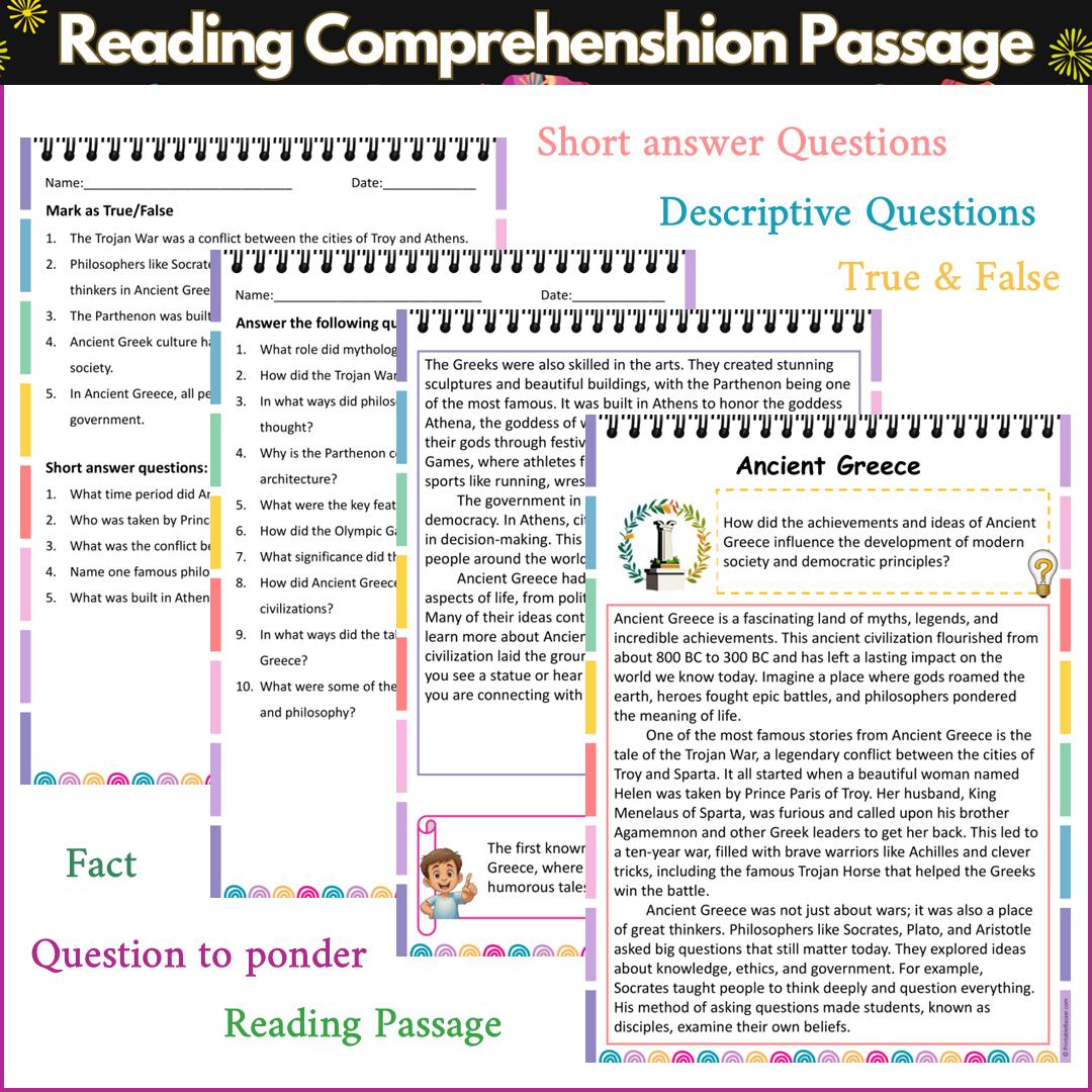 Ancient Greece | Reading Comprehension Passage and Questions