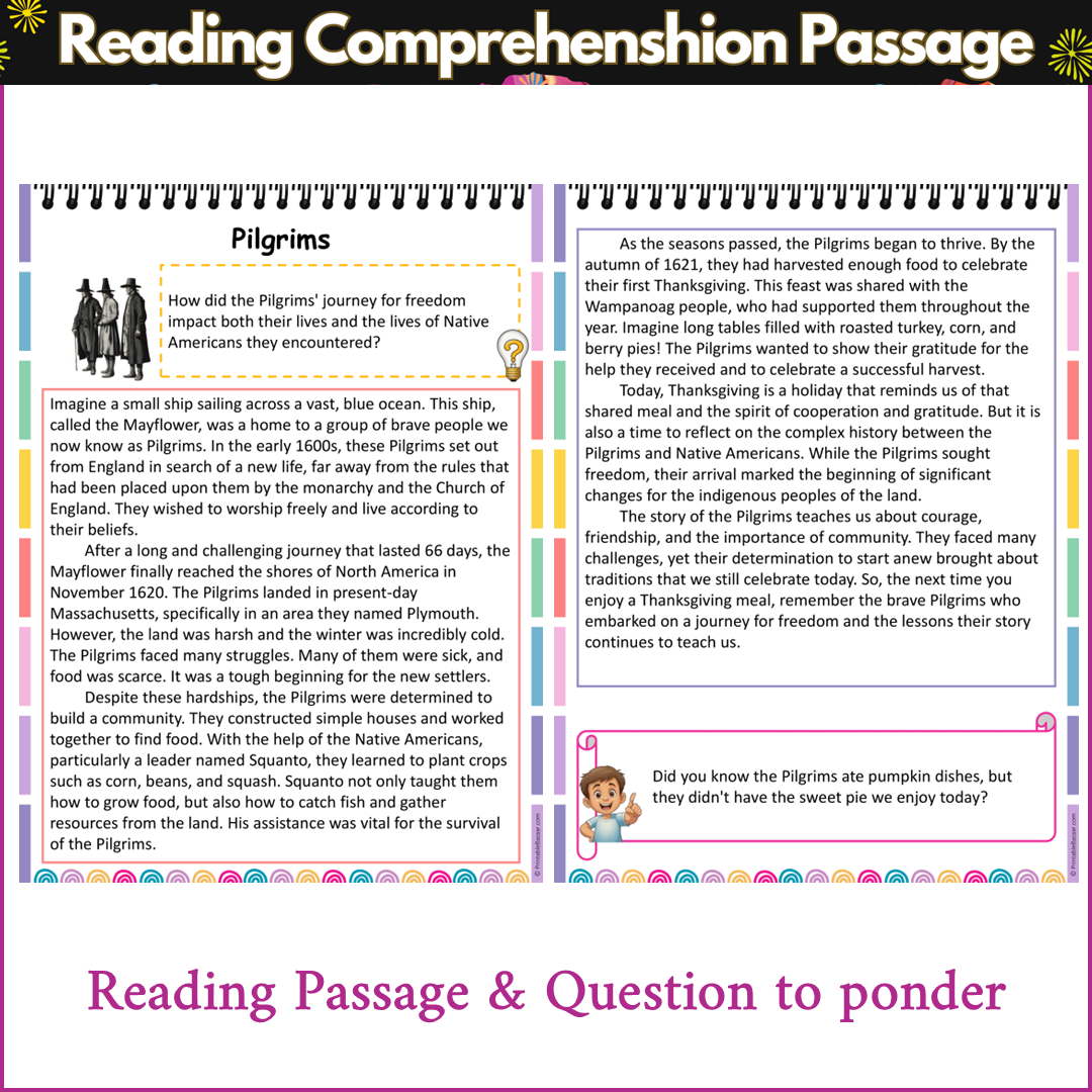 Pilgrims | Reading Comprehension Passage and Questions